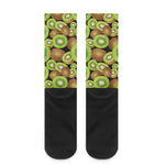 Watercolor Kiwi Pattern Print Crew Socks