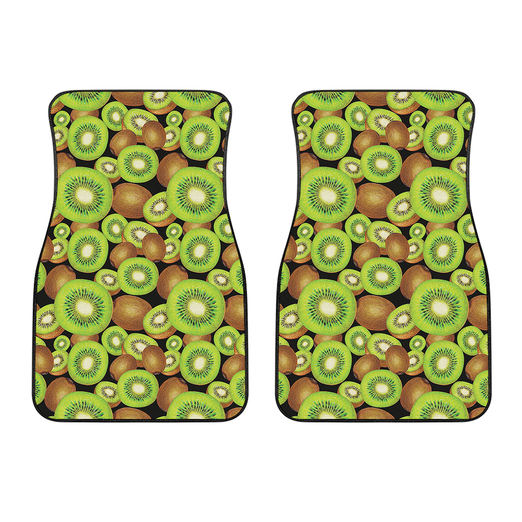 Watercolor Kiwi Pattern Print Front Car Floor Mats