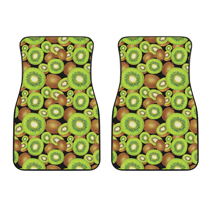 Watercolor Kiwi Pattern Print Front Car Floor Mats