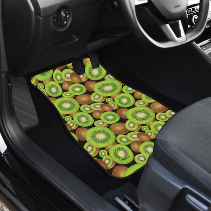 Watercolor Kiwi Pattern Print Front Car Floor Mats