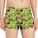 Watercolor Kiwi Pattern Print Men's Boxer Briefs