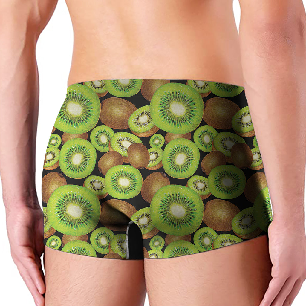 Watercolor Kiwi Pattern Print Men's Boxer Briefs