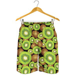 Watercolor Kiwi Pattern Print Men's Shorts