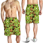 Watercolor Kiwi Pattern Print Men's Shorts