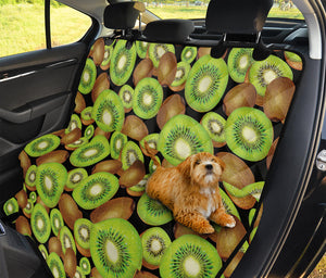Watercolor Kiwi Pattern Print Pet Car Back Seat Cover