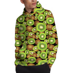 Watercolor Kiwi Pattern Print Pullover Hoodie