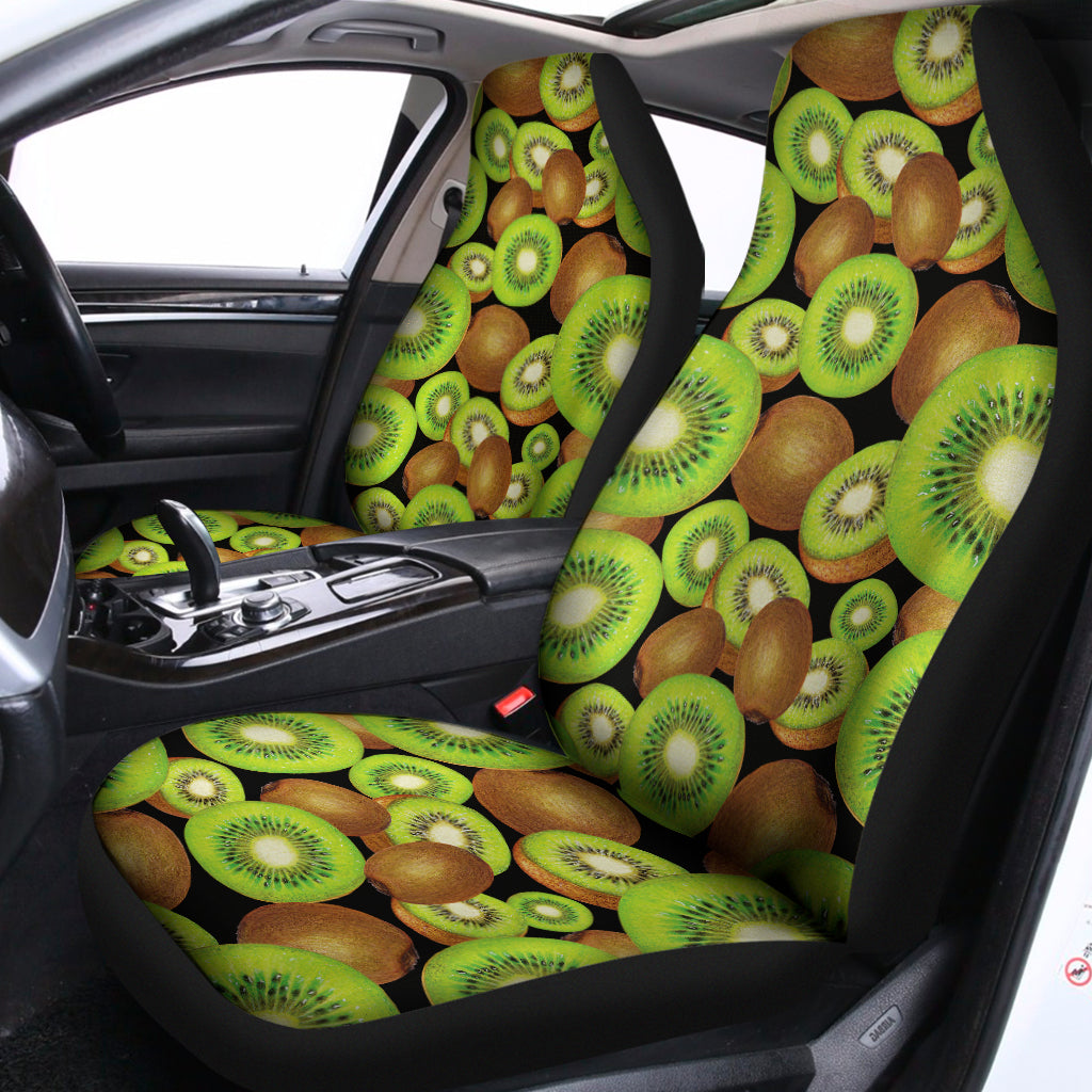 Watercolor Kiwi Pattern Print Universal Fit Car Seat Covers