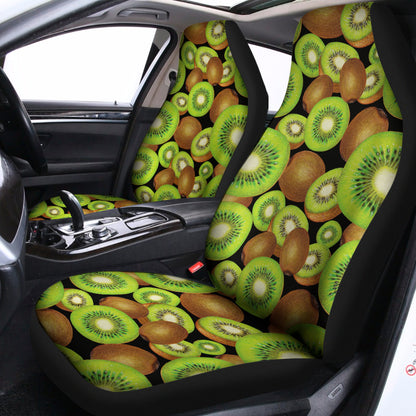 Watercolor Kiwi Pattern Print Universal Fit Car Seat Covers