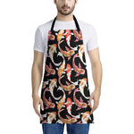 Watercolor Koi Carp Fish Pattern Print Apron
