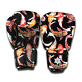 Watercolor Koi Carp Fish Pattern Print Boxing Gloves