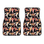 Watercolor Koi Carp Fish Pattern Print Front Car Floor Mats