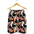 Watercolor Koi Carp Fish Pattern Print Men's Shorts
