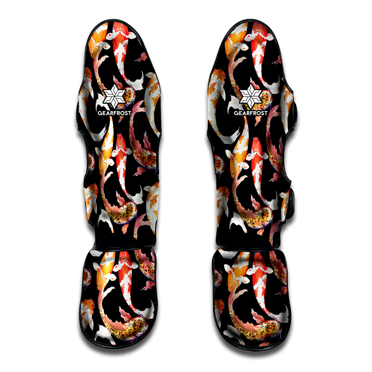 Watercolor Koi Carp Fish Pattern Print Muay Thai Shin Guard