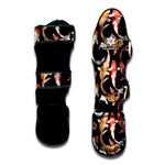 Watercolor Koi Carp Fish Pattern Print Muay Thai Shin Guard