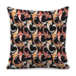 Watercolor Koi Carp Fish Pattern Print Pillow Cover