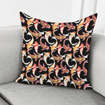 Watercolor Koi Carp Fish Pattern Print Pillow Cover