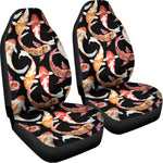 Watercolor Koi Carp Fish Pattern Print Universal Fit Car Seat Covers