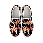 Watercolor Koi Carp Fish Pattern Print White Slip On Shoes