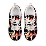 Watercolor Koi Carp Fish Pattern Print White Sneakers