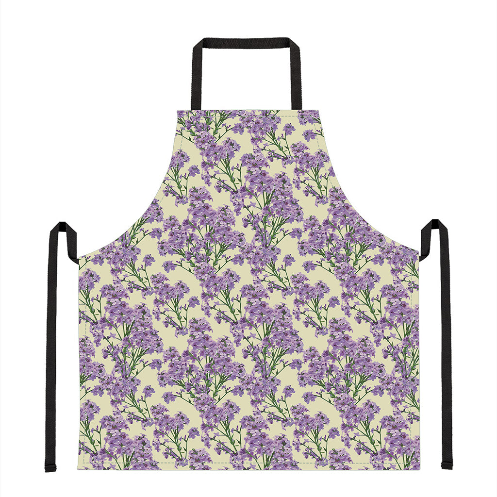 Watercolor Lavender Pattern Print Apron