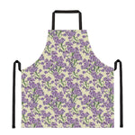 Watercolor Lavender Pattern Print Apron