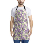 Watercolor Lavender Pattern Print Apron