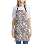 Watercolor Lavender Pattern Print Apron