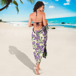 Watercolor Lavender Pattern Print Beach Sarong Wrap