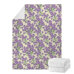 Watercolor Lavender Pattern Print Blanket