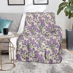 Watercolor Lavender Pattern Print Blanket