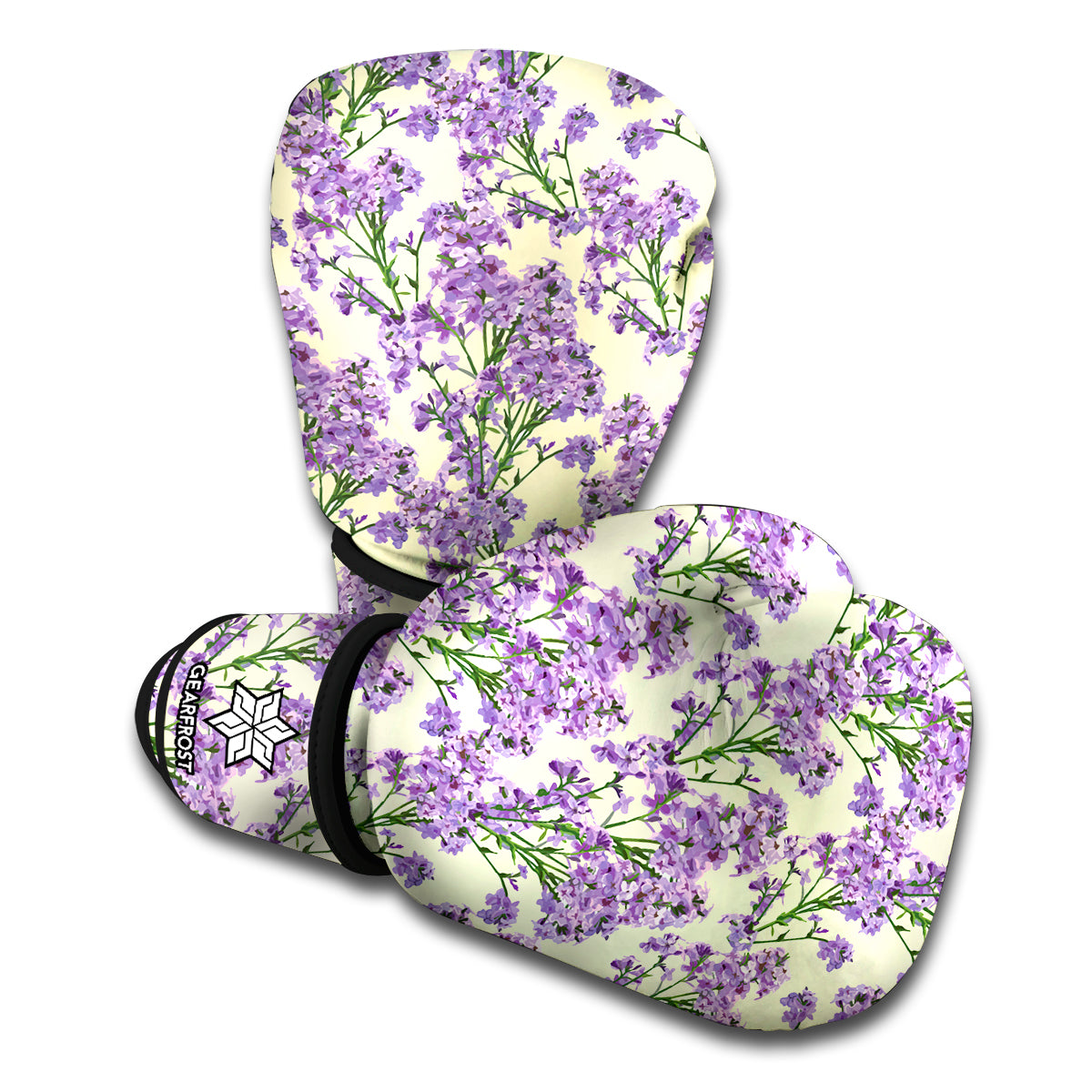 Watercolor Lavender Pattern Print Boxing Gloves