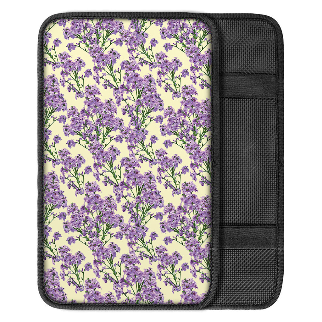 Watercolor Lavender Pattern Print Car Center Console Cover