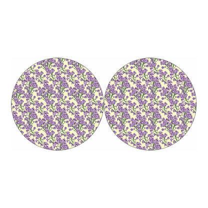 Watercolor Lavender Pattern Print Car Coasters
