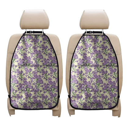 Watercolor Lavender Pattern Print Car Seat Organizers