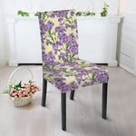 Watercolor Lavender Pattern Print Dining Chair Slipcover