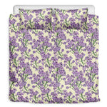 Watercolor Lavender Pattern Print Duvet Cover Bedding Set