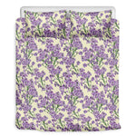 Watercolor Lavender Pattern Print Duvet Cover Bedding Set