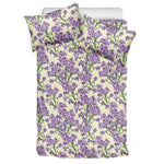 Watercolor Lavender Pattern Print Duvet Cover Bedding Set