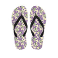 Watercolor Lavender Pattern Print Flip Flops