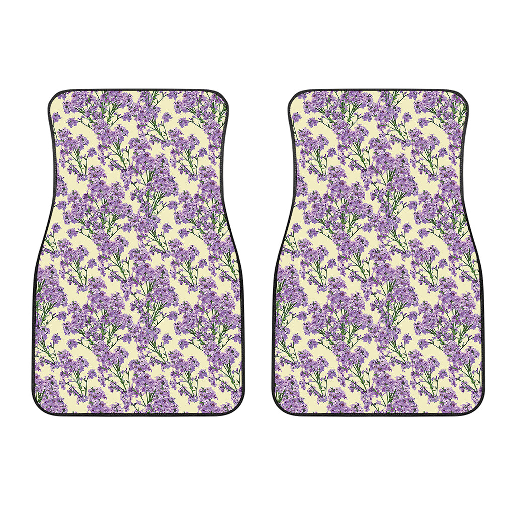 Watercolor Lavender Pattern Print Front Car Floor Mats