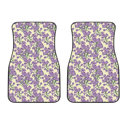 Watercolor Lavender Pattern Print Front Car Floor Mats
