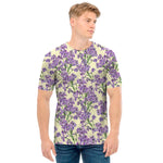 Watercolor Lavender Pattern Print Men's T-Shirt