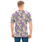 Watercolor Lavender Pattern Print Men's T-Shirt