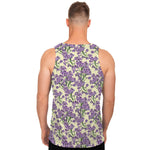 Watercolor Lavender Pattern Print Men's Tank Top