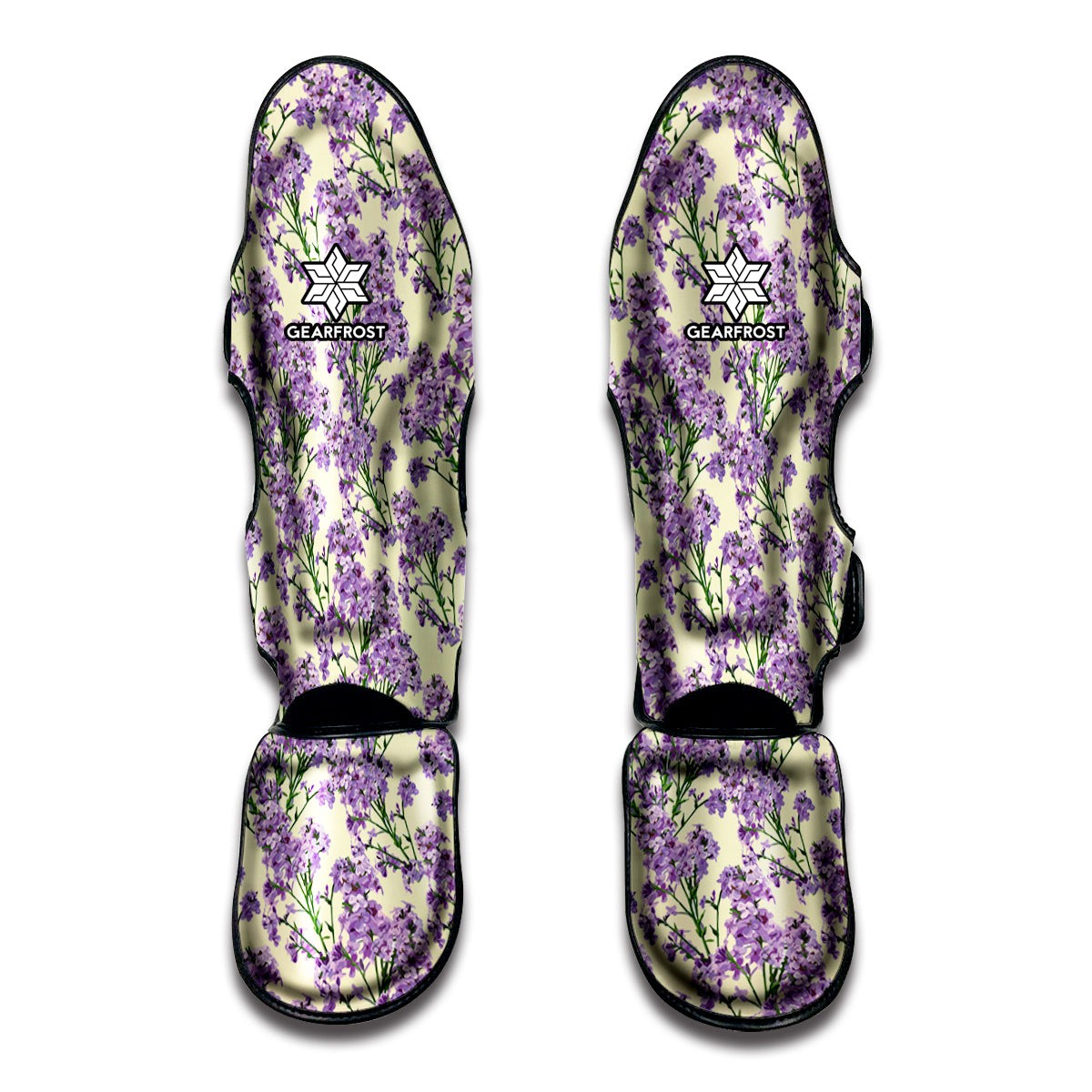 Watercolor Lavender Pattern Print Muay Thai Shin Guard
