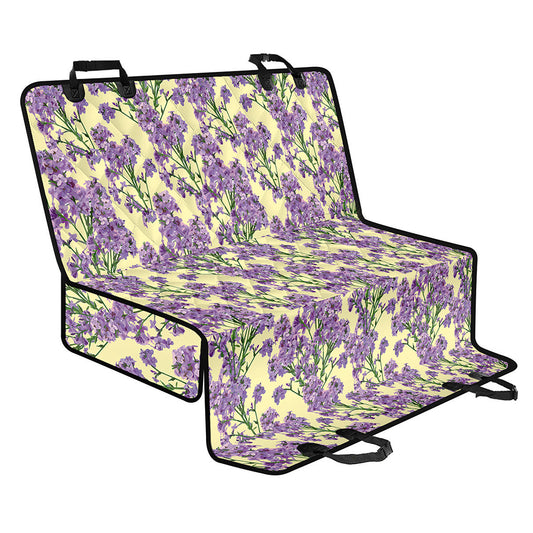 Watercolor Lavender Pattern Print Pet Car Back Seat Cover