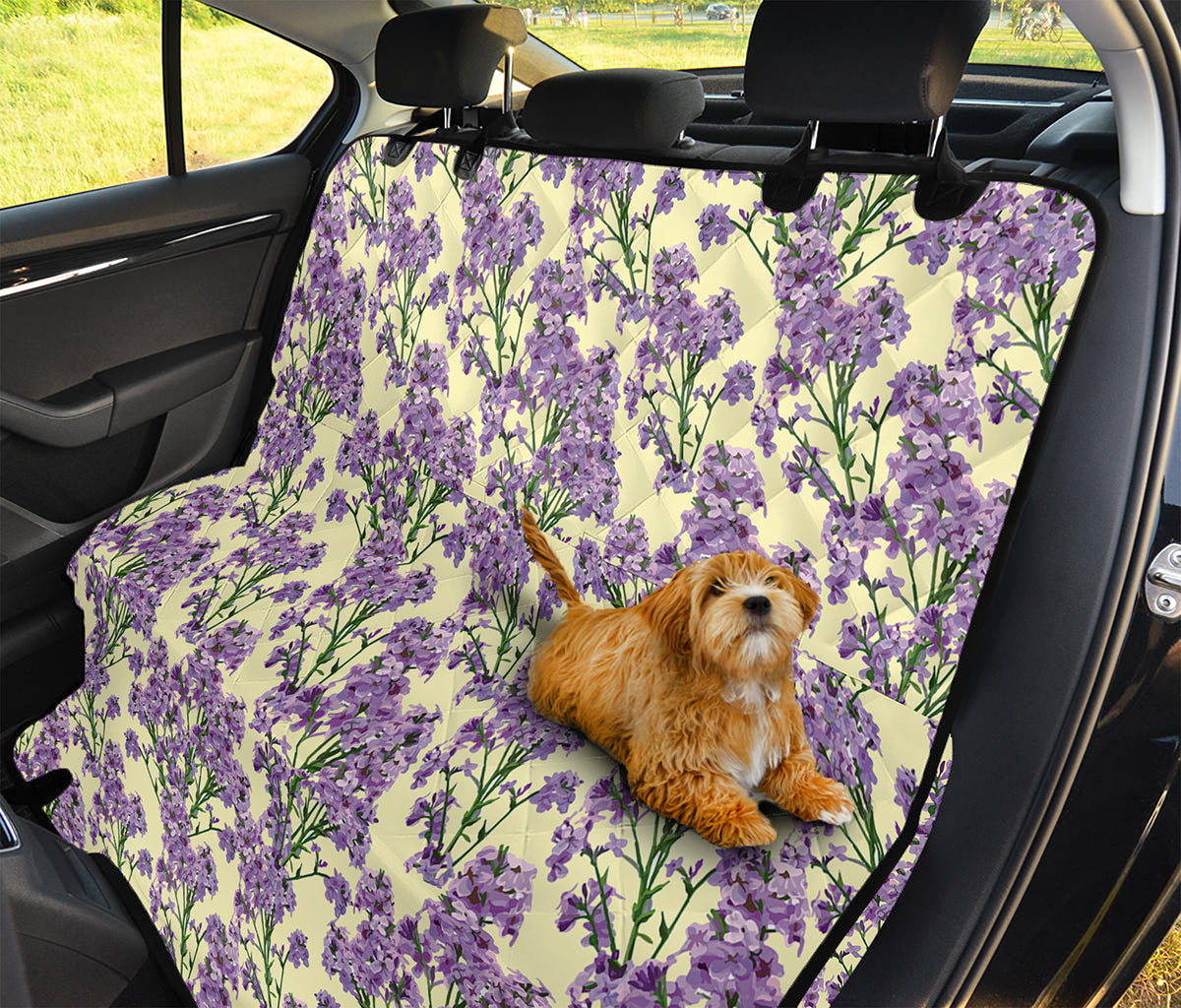 Watercolor Lavender Pattern Print Pet Car Back Seat Cover