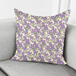 Watercolor Lavender Pattern Print Pillow Cover