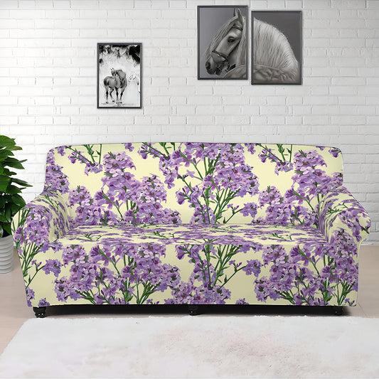 Watercolor Lavender Pattern Print Sofa Cover