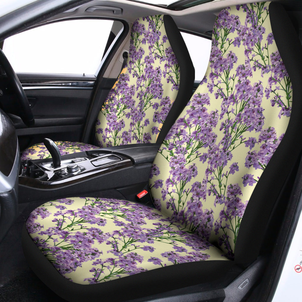 Watercolor Lavender Pattern Print Universal Fit Car Seat Covers